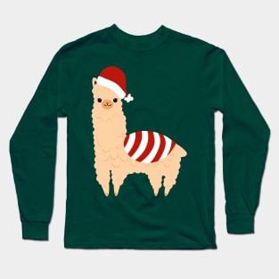 Cute Christmas Llama Long Sleeve T-Shirt